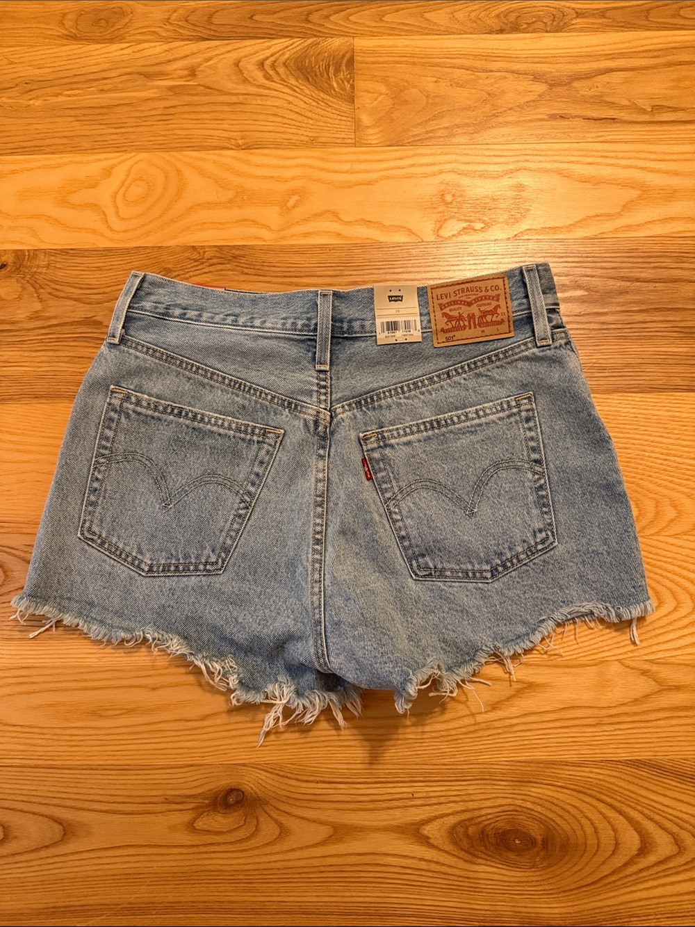Levi's Light Blue 501 Cutoff Denim Shorts - Picture 2 of 5